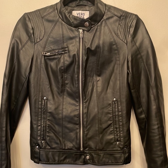 VERO MODA VEGAN LEATHER JACKET - Picture 4 of 9